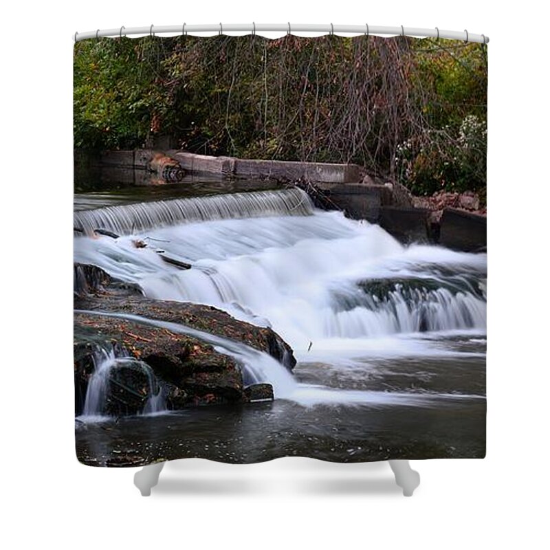 Dam Shower Curtain featuring the photograph Spring Creek Dam by Bonfire Photography