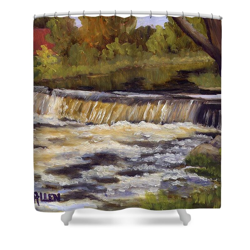 Water Shower Curtain featuring the painting Spring Flow by Sharon E Allen