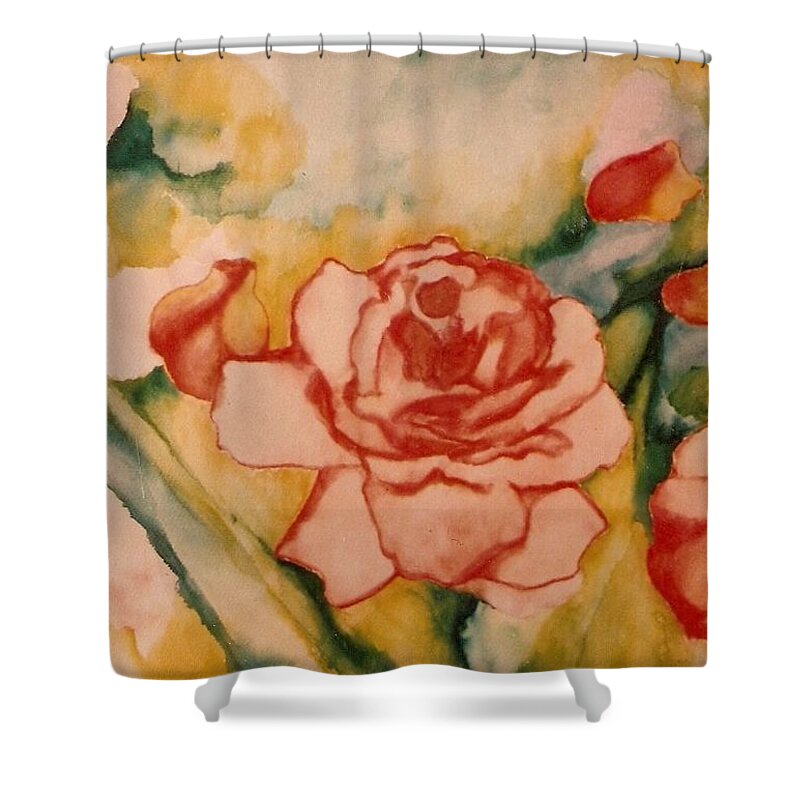 Blooms Artwork Shower Curtain featuring the painting Spring Garden by Jordana Sands