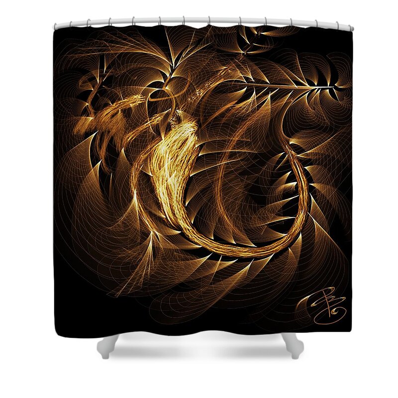Agriculture Shower Curtain featuring the digital art Spring Glow by Debra Baldwin