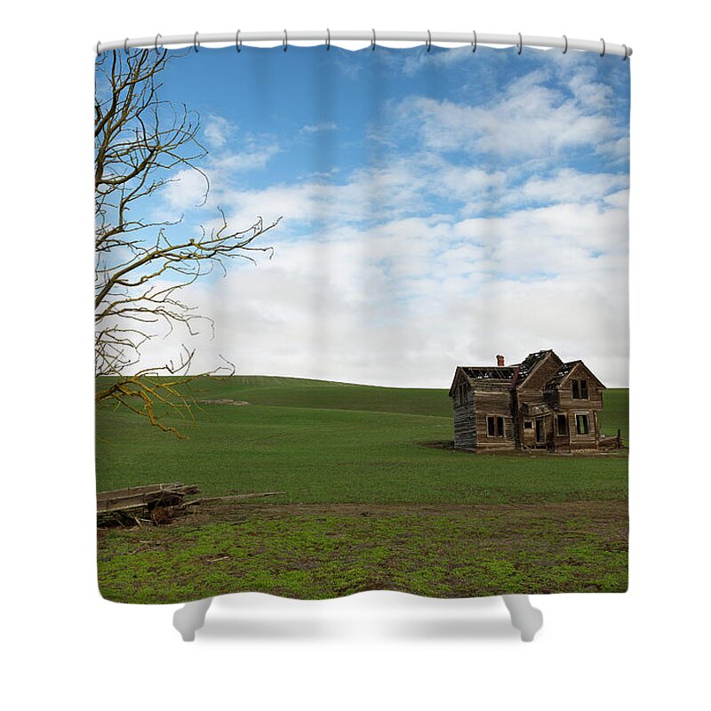 Charles E. Nelson Shower Curtain featuring the photograph Spring Homestead by Idaho Scenic Images Linda Lantzy