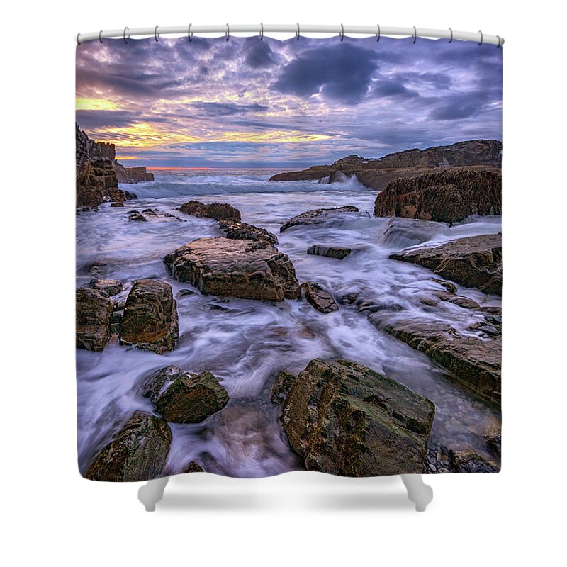 Sunrise Shower Curtain featuring the photograph Spring Morn at Bald Head Cliff by Rick Berk