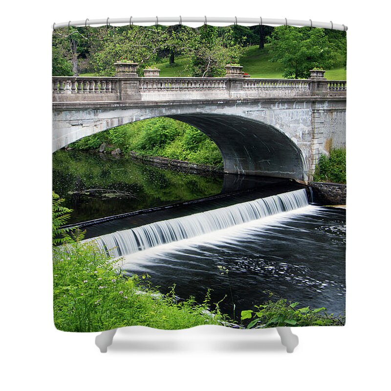 Water Shower Curtain featuring the photograph Spring Morning at White Bridge I by Jeff Severson