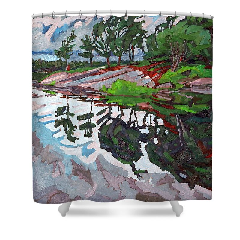 Spring Shower Curtain featuring the painting Spring Paradise by Phil Chadwick