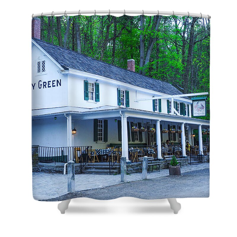 Valley Shower Curtain featuring the photograph Springtime at the Valley Green Inn by Bill Cannon