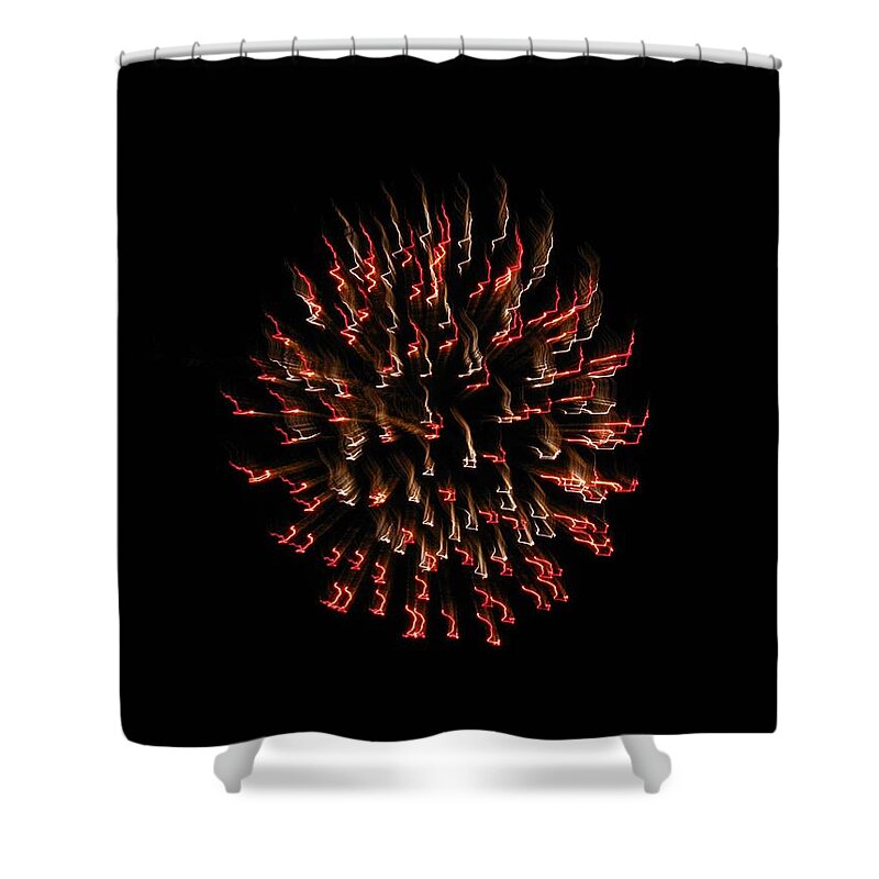 Fireworks Shower Curtain featuring the photograph Squiggles 08 by Pamela Critchlow