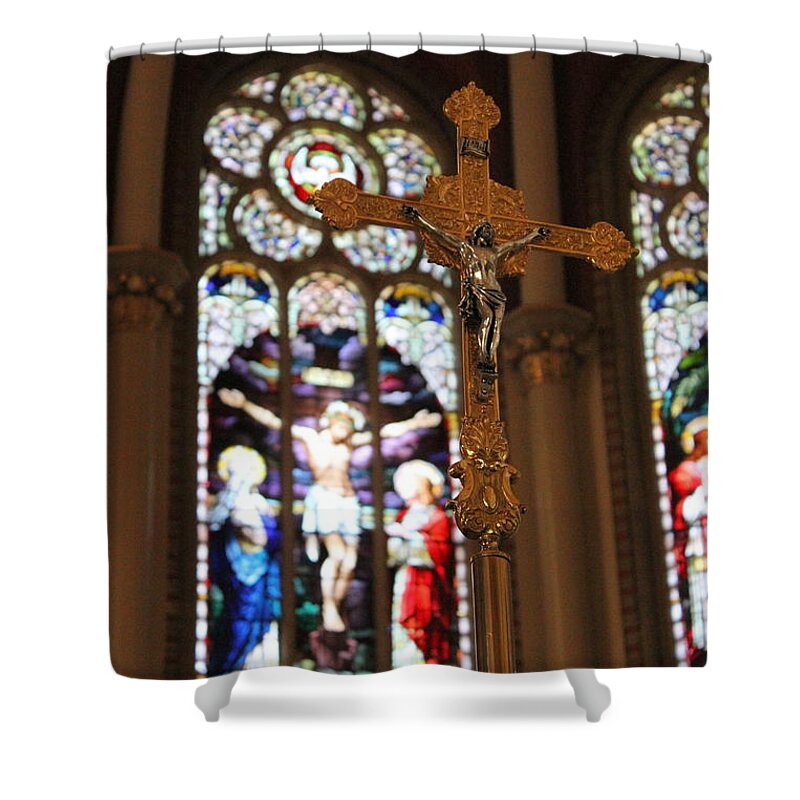 Cathedral Shower Curtain featuring the photograph St John's Cathedral - I by Beth Vincent