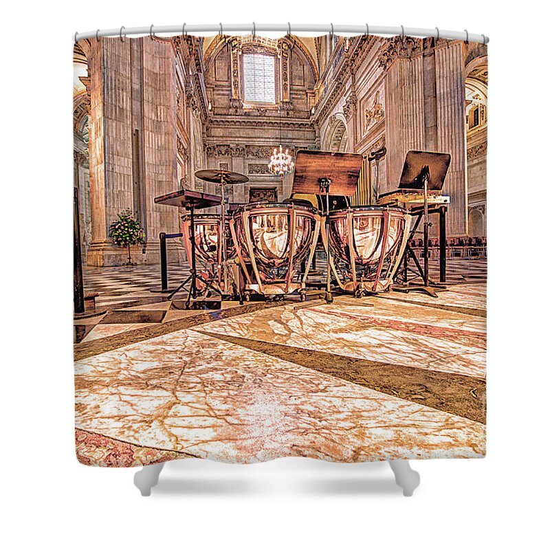  Shower Curtain featuring the photograph St Pauls Drum by Jack Torcello