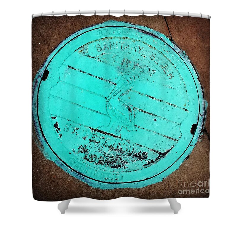 St Petersburg Shower Curtain featuring the photograph St Petersburg Manhole by Valerie Reeves