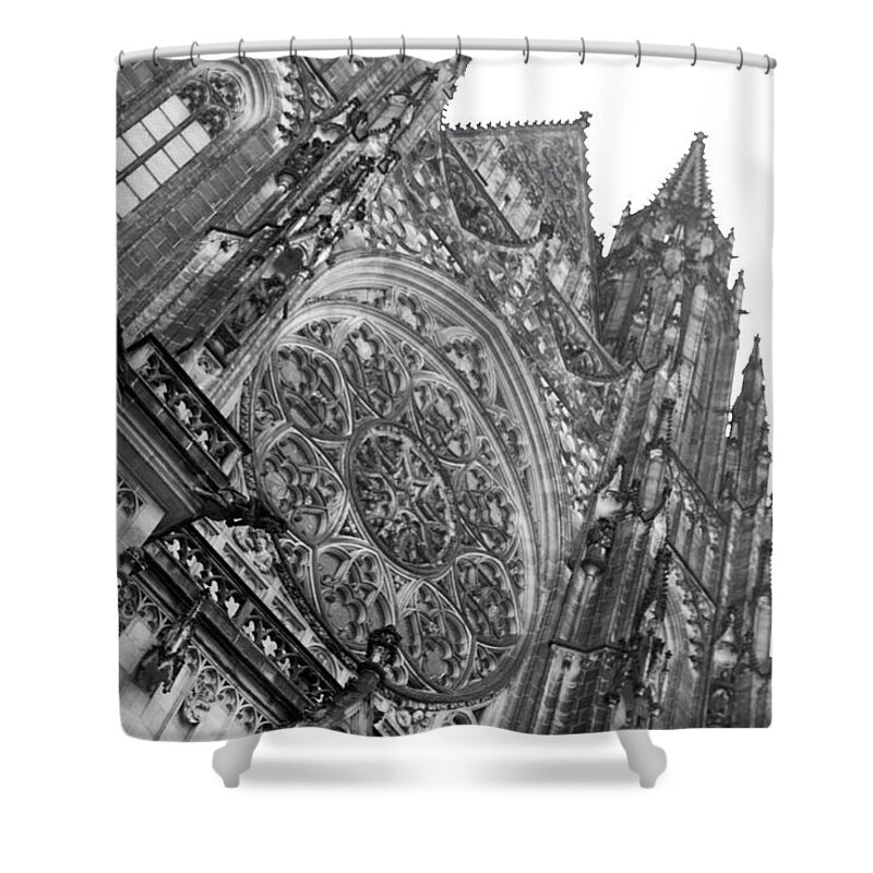 Europe Shower Curtain featuring the photograph St. Vitus Cathedral 1 by Matthew Wolf