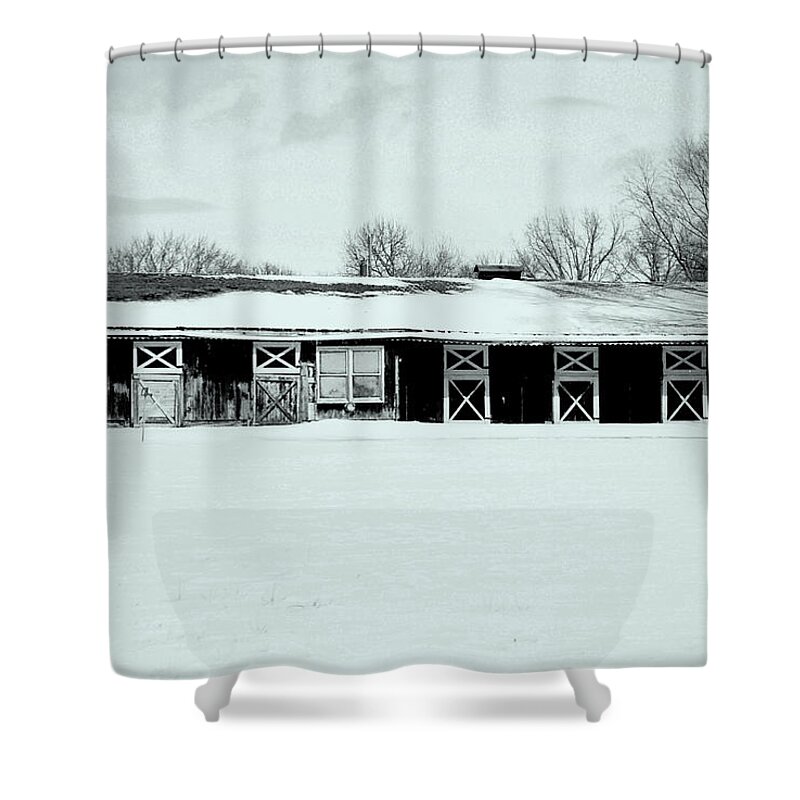  Shower Curtain featuring the photograph Stables by Melissa Newcomb
