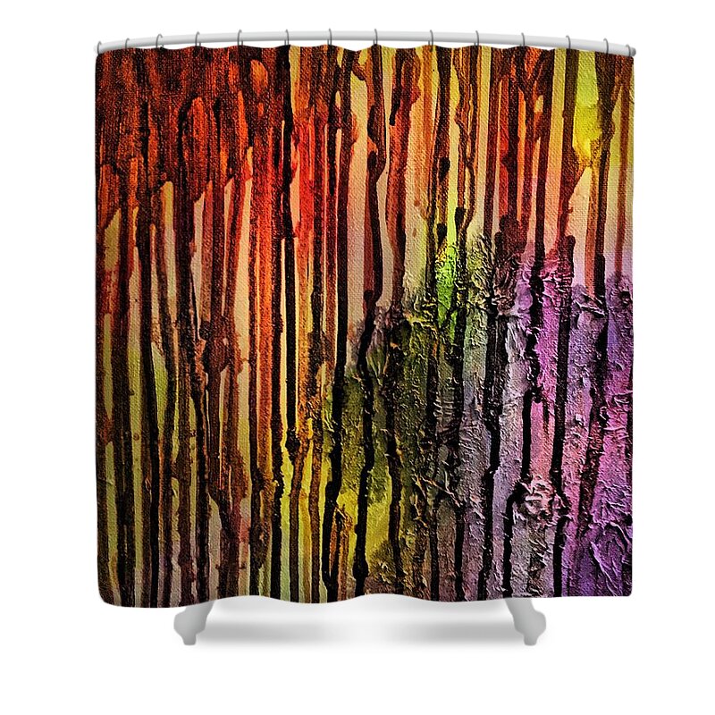 Rust Shower Curtain featuring the photograph Stained by Eric Wait