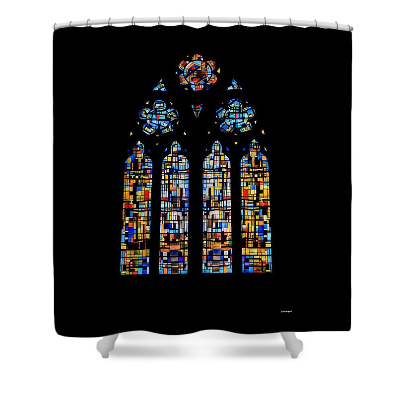 Stained Glass Shower Curtain featuring the photograph Stained Glass France by Tom Prendergast