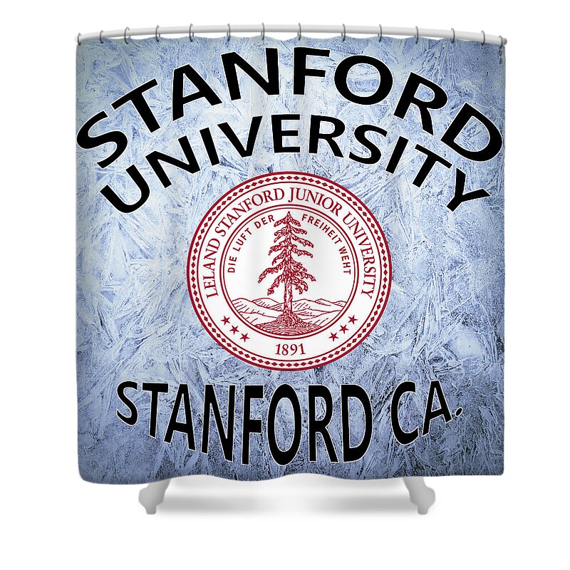 Stanford Shower Curtain featuring the digital art Stanford University Stanford CA by Movie Poster Prints