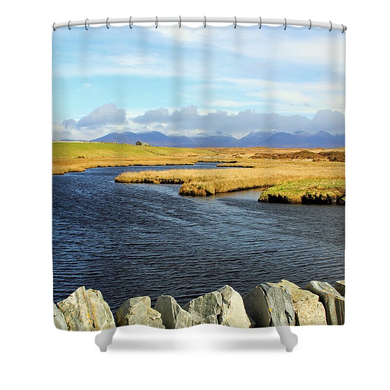 Bridge Shower Curtain featuring the photograph Standing on the Bridge by Jennifer Robin