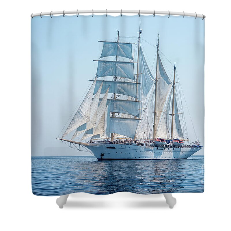 Aegis Shower Curtain featuring the photograph Star Flyer III by Hannes Cmarits