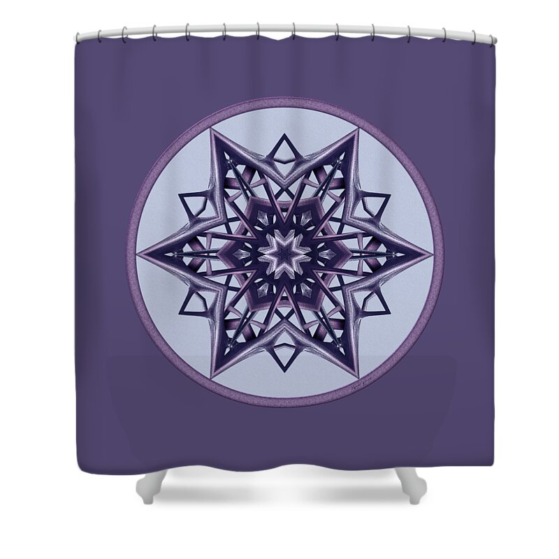 Lemon Thorns Shower Curtain featuring the digital art Star Window II by Lynde Young