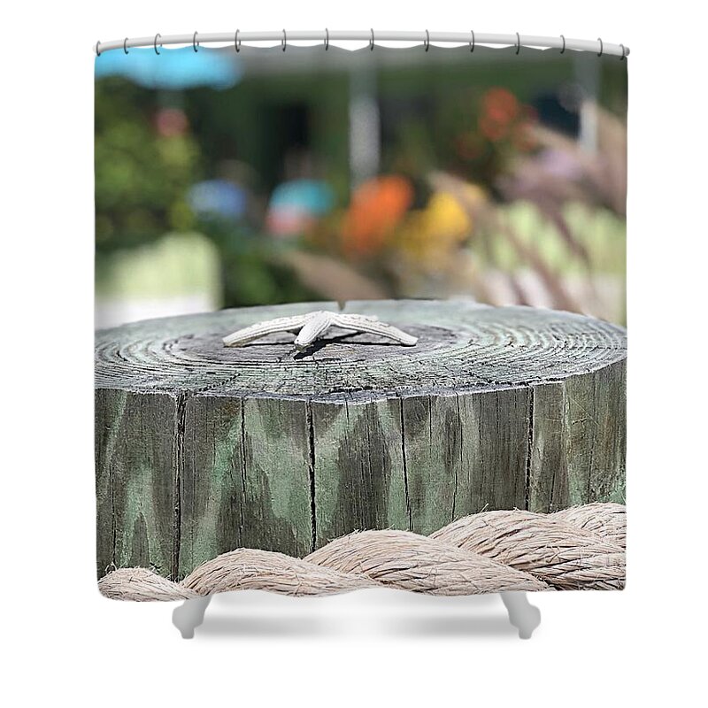 Starfish Memory Shower Curtain featuring the photograph Starfish Memory by Carol Riddle