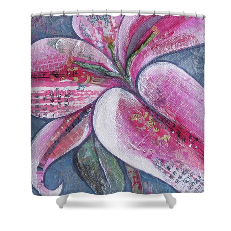 Star Shower Curtain featuring the painting Stargazer I by Shadia Derbyshire