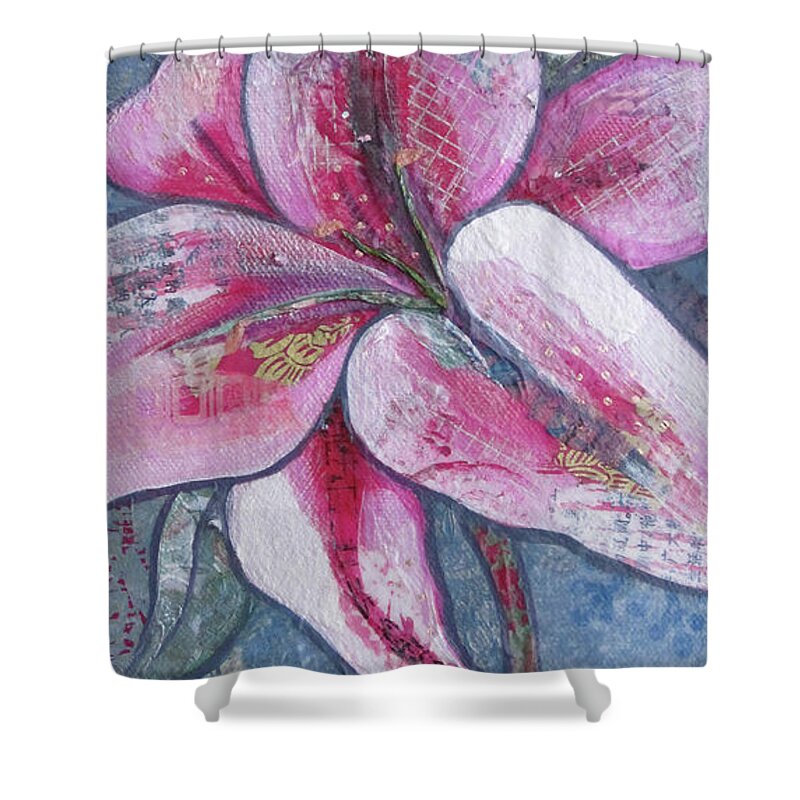 Star Shower Curtain featuring the painting Stargazer III by Shadia Derbyshire