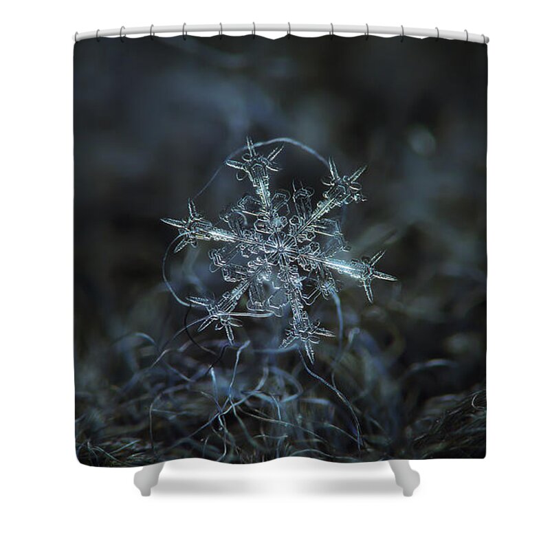 Snowflake Shower Curtain featuring the photograph Starlight, panoramic version by Alexey Kljatov