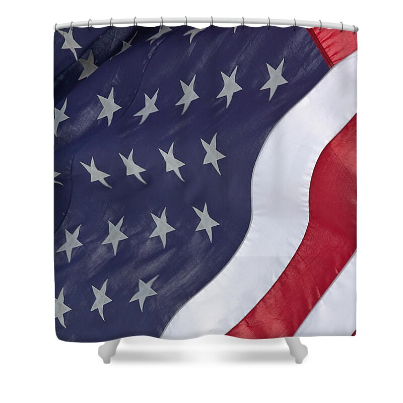America Shower Curtain featuring the photograph Stars and Stripes by Lauri Novak