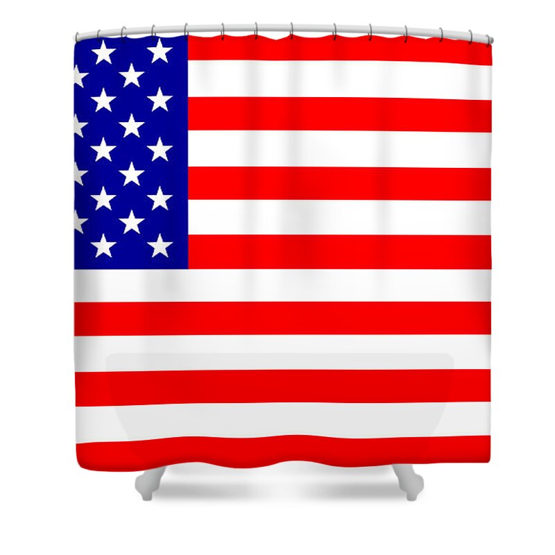 Usa Shower Curtain featuring the digital art Stars and stripes by Steev Stamford