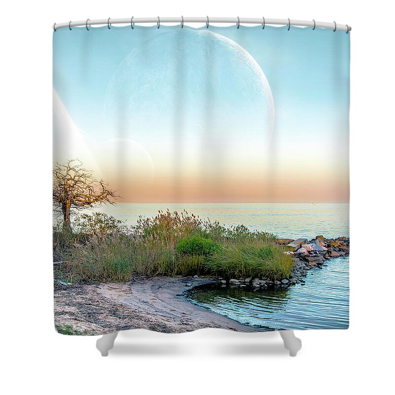 2d Shower Curtain featuring the photograph Starshine by Brian Wallace
