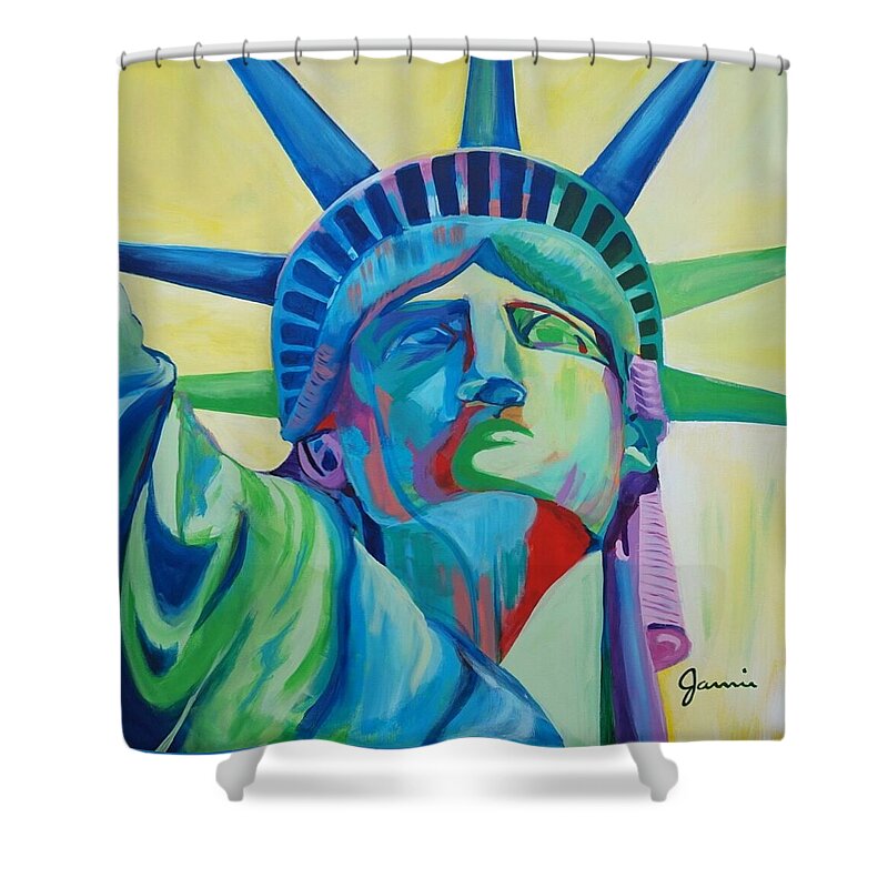 Statue Of Liberty Shower Curtain featuring the photograph Statue of Liberty by Jamie Bonfiglio