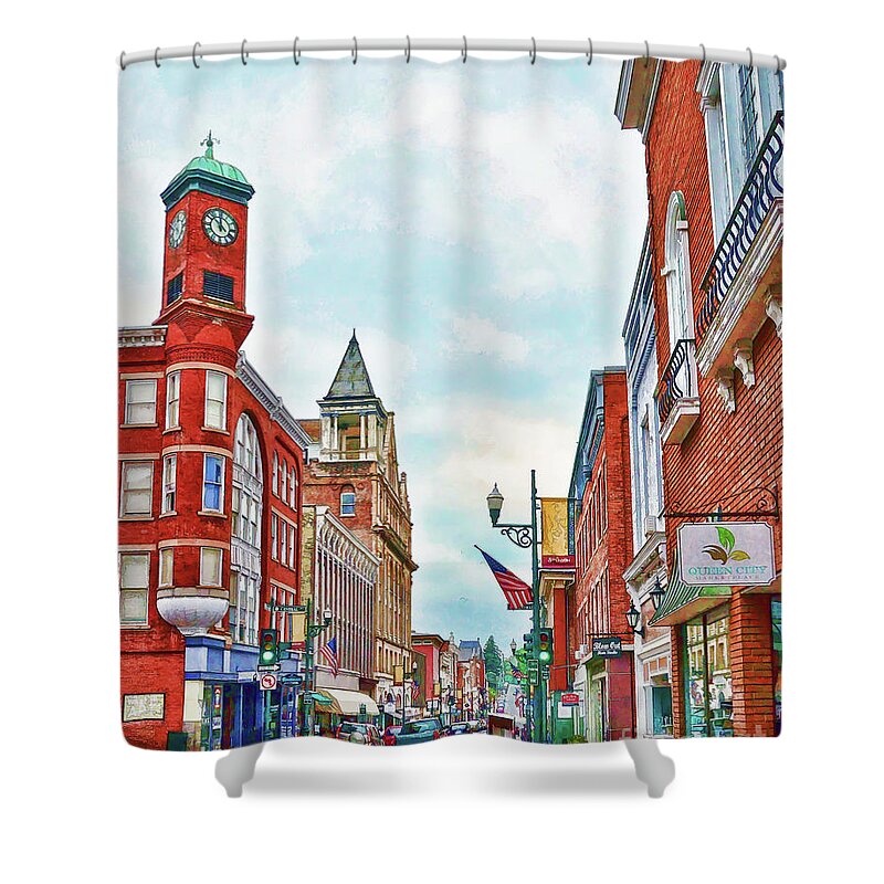 Staunton Virginia Shower Curtain featuring the photograph Staunton Virginia - The Queen City - Art of the Small Town by Kerri Farley