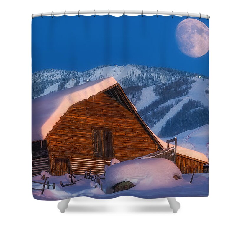 Barn Shower Curtain featuring the photograph Steamboat Dreams by Darren White