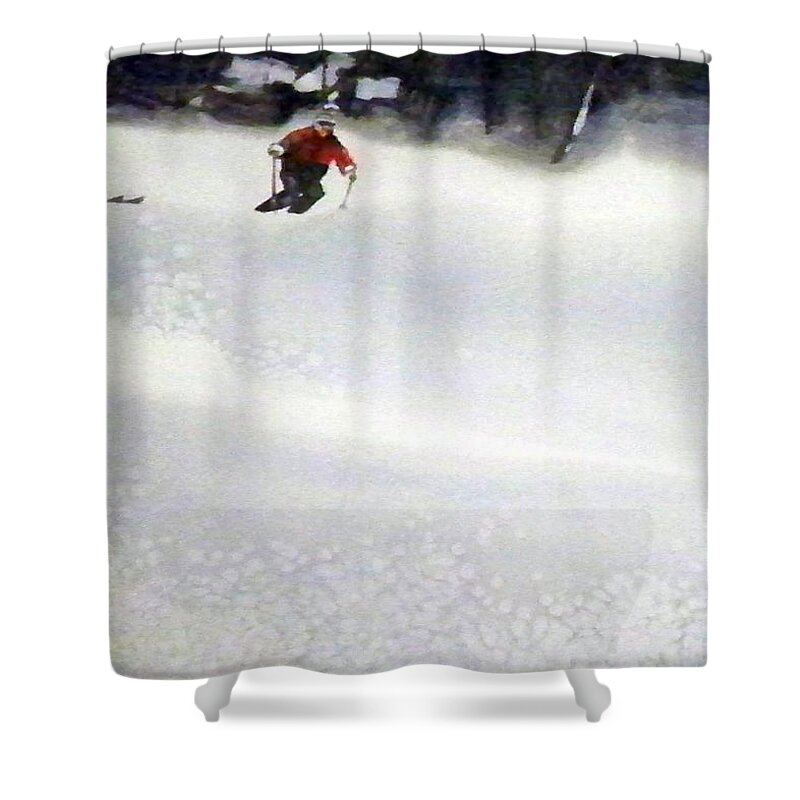 Outdoors Nature Figures Travel Holidays Shower Curtain featuring the painting Sugar Bowl by Ed Heaton