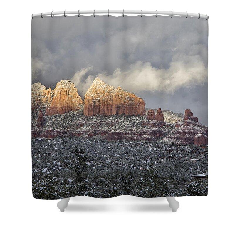 Steamboat Rock Shower Curtain featuring the photograph SteamBoat by Tom Kelly