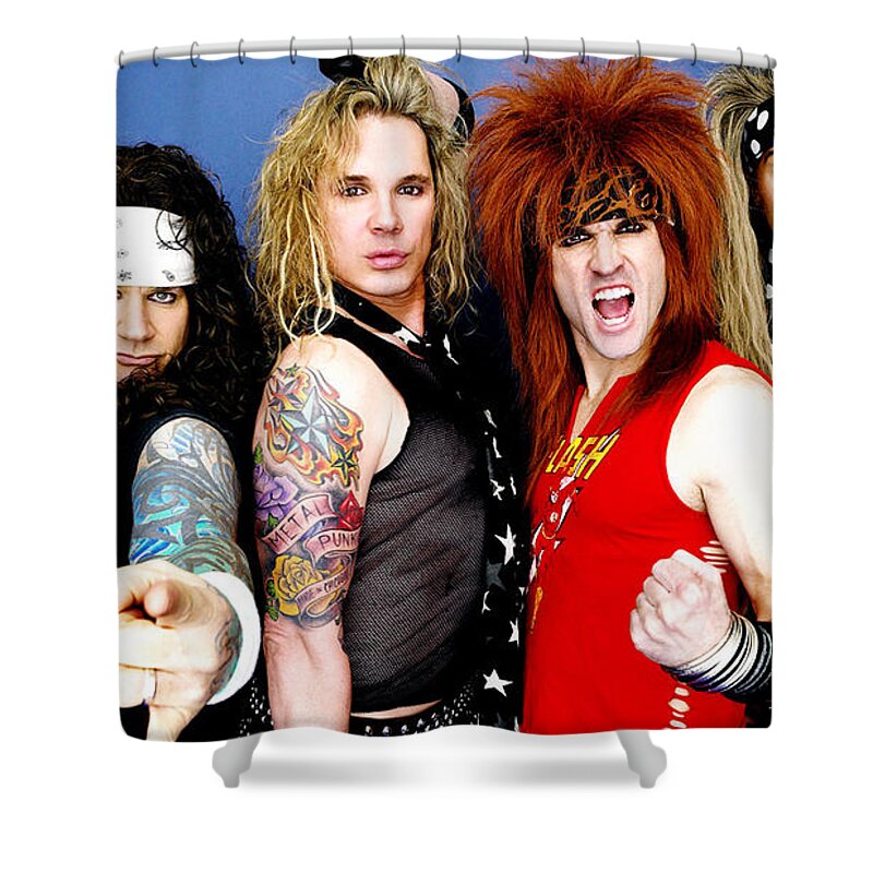 Steel Panther Shower Curtain featuring the photograph Steel Panther by Jackie Russo