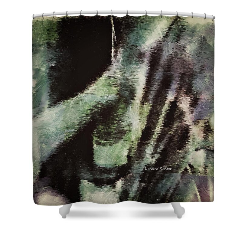 Abstract Shower Curtain featuring the photograph Stem Cell Abstract by Lenore Senior