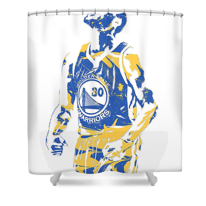 Stephen Curry GOLDEN STATE WARRIORS PIXEL ART 22 Shower Curtain by