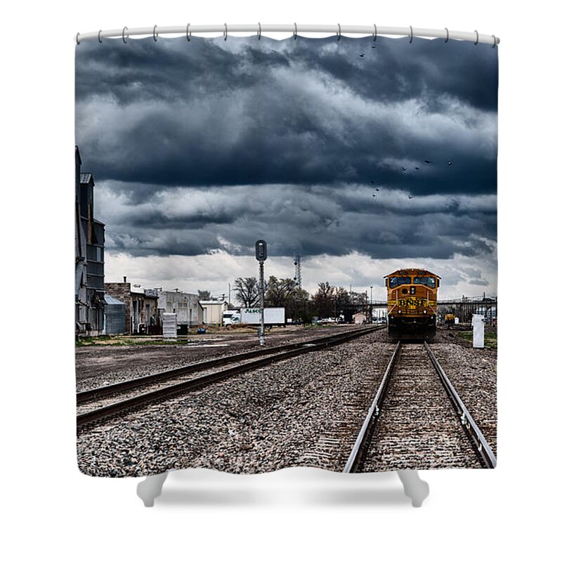 Storms Shower Curtain featuring the photograph Sterling Colorado Storms by Darren White