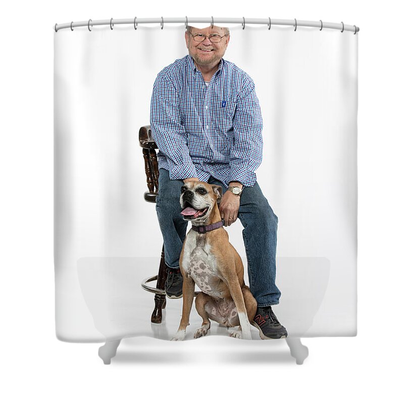 Dog Shower Curtain featuring the photograph Steve Smitha 01 by M K Miller