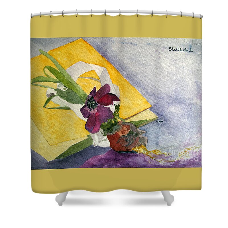 Flower Shower Curtain featuring the painting Still Life 1 by Sandy McIntire