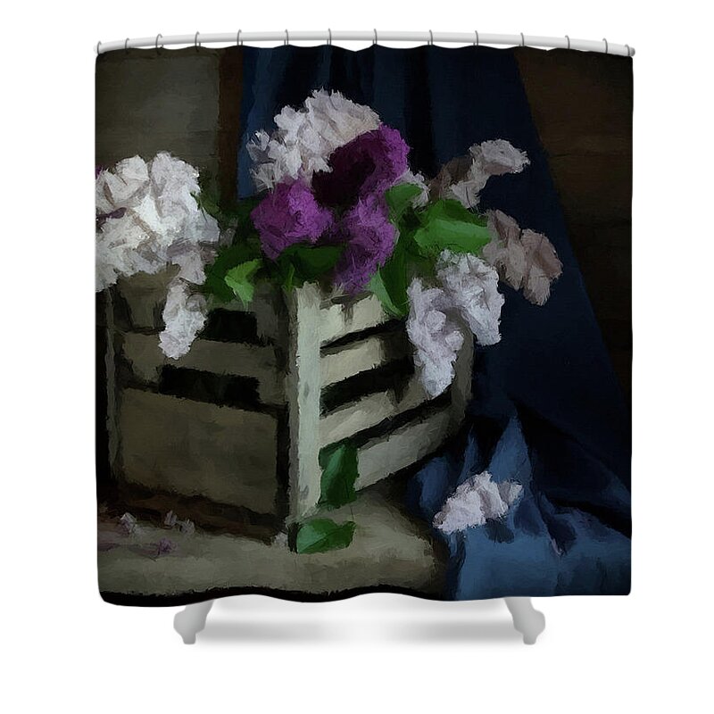 Still Life Shower Curtain featuring the photograph Still Life Lilac by David Dehner