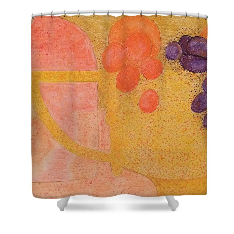 Still Life Shower Curtain featuring the drawing Still Life by Samantha Lusby