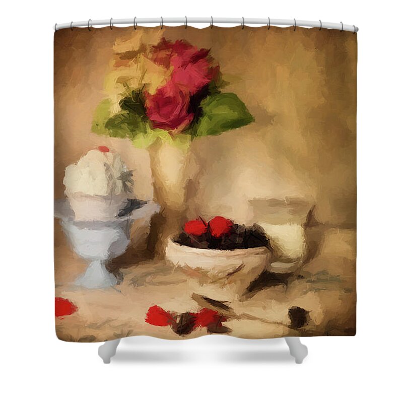 Still Life Shower Curtain featuring the photograph Still Life Snack by David Dehner