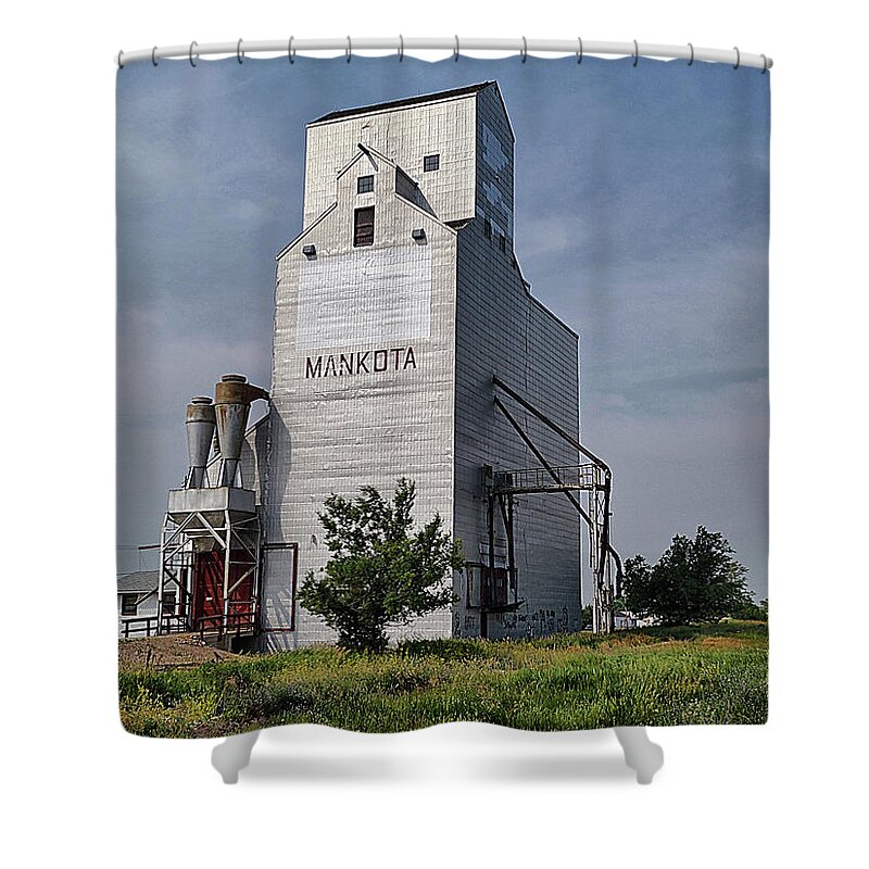 Grain Elevator Shower Curtain featuring the photograph Still Standing Strong by Blair Wainman