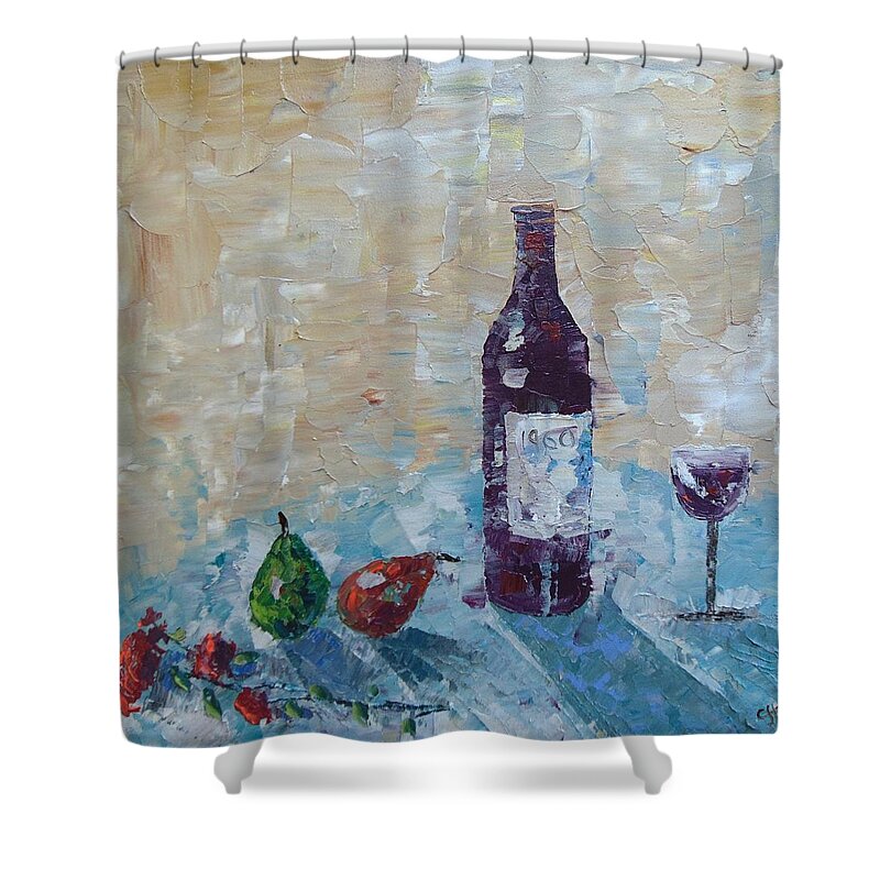 Provence Shower Curtain featuring the painting Stillife by Frederic Payet
