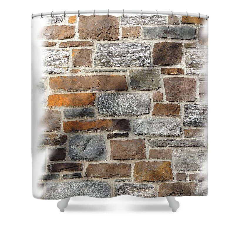 Stone Wall Shower Curtain featuring the photograph Stone Wall by Vincent Green