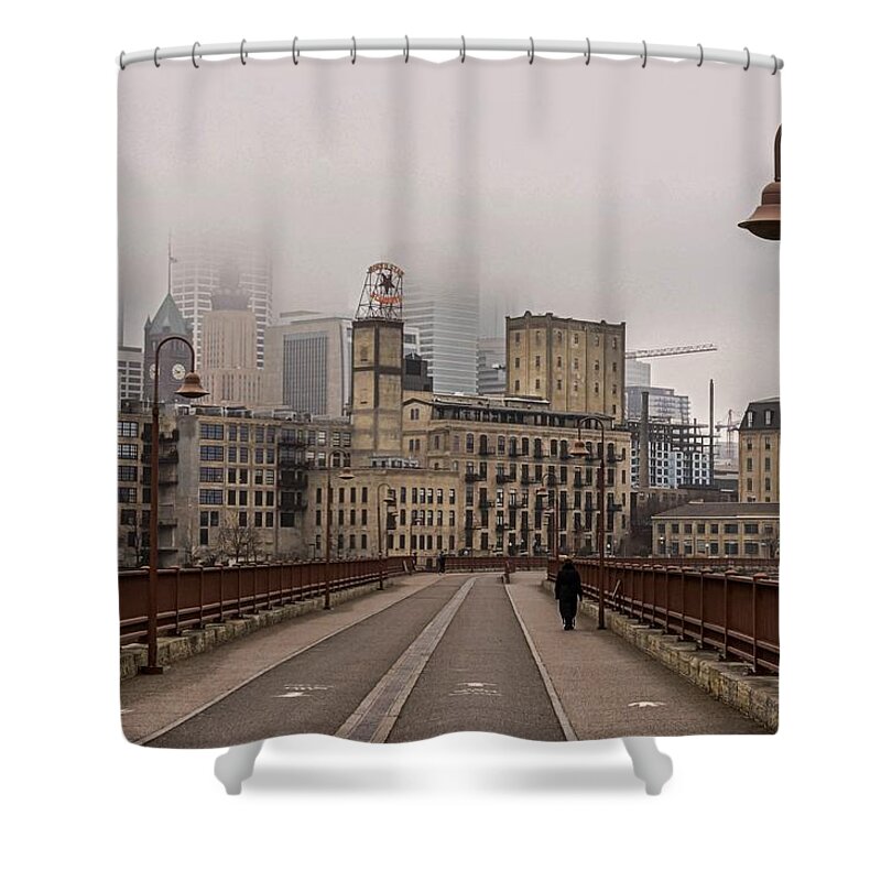 Stone Shower Curtain featuring the photograph Stonearch Stroll by Doug Wallick