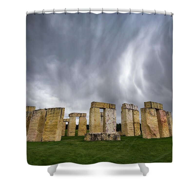 Stonehenge Shower Curtain featuring the photograph Stonehenge by David Hart