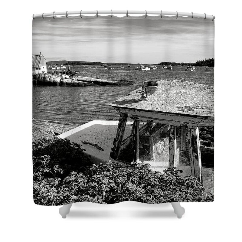 Stonington Shower Curtain featuring the photograph Stonington Memories by Olivier Le Queinec