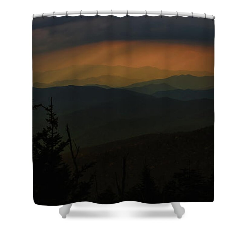 Storm Shower Curtain featuring the photograph Storm Brewing In The Smokies by Randall Evans