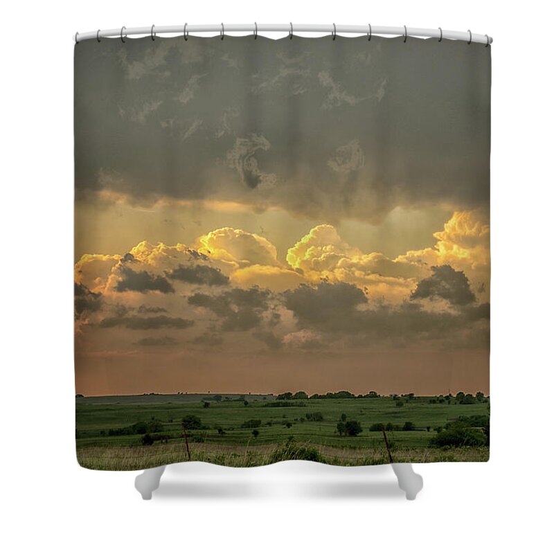 Sunset Shower Curtain featuring the photograph Storm Clouds #5 by Jolynn Reed